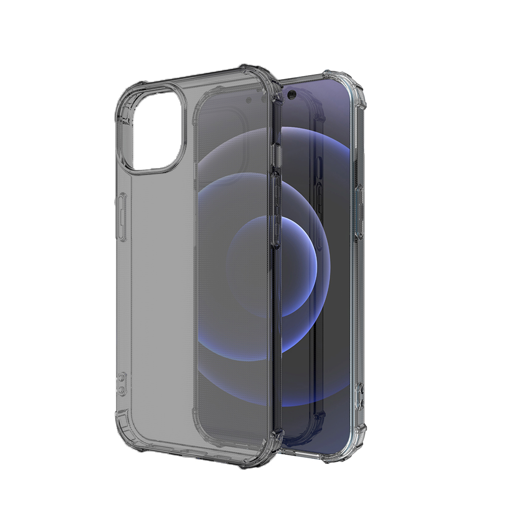 Transparente schwarze TPU-Hülle mit verstärkten Ecken für das iPhone