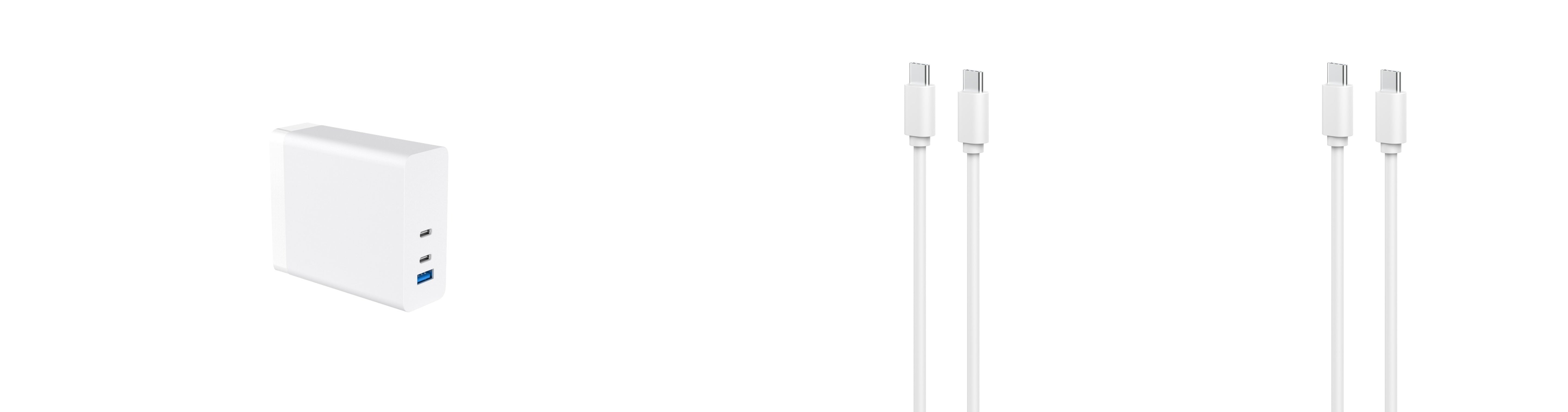 140-W-GaN-Ultra-Schnellladegerät + 2 USB-C-KABEL ZU LIGHTNING APPLE MFI (iOS/iPHONE/iPAD), 2 Meter 