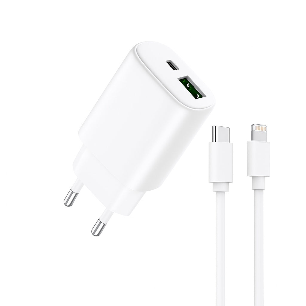 20-W-Power-Delivery-USB-C-Schnellladegerät mit 2-m-Kabel für Apple-Geräte 